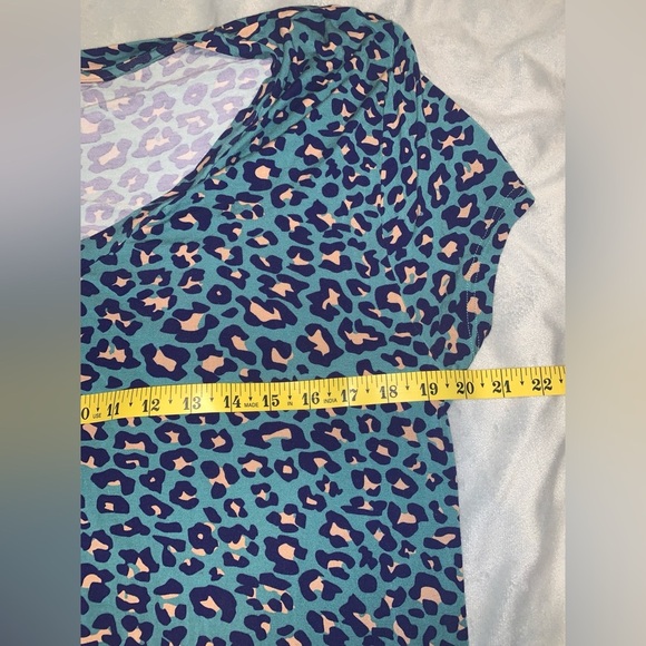 Posh Peanut Teal and Pink Leopard Maxi bamboo night gown pajama size XL - Picture 6 of 7